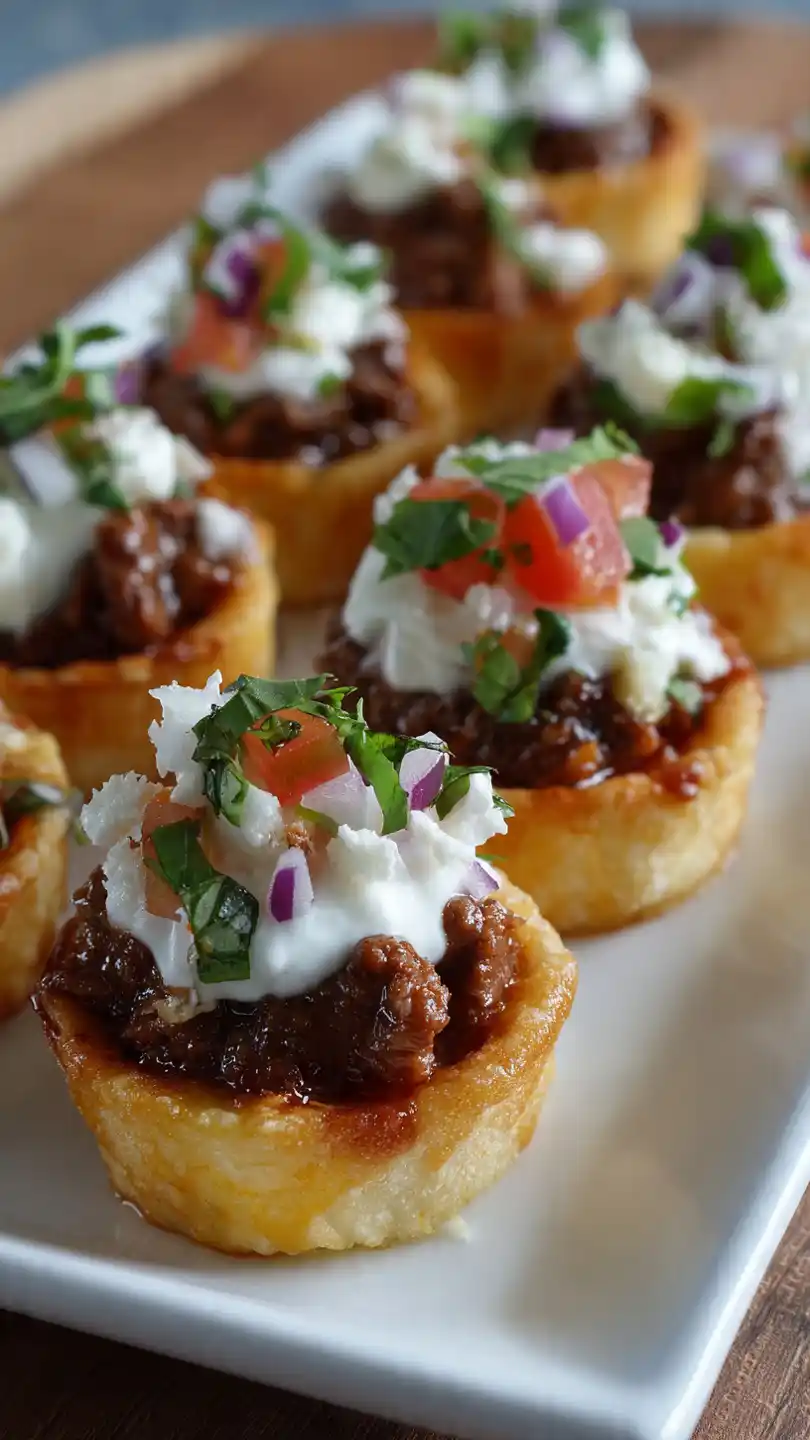Mexican Appetizers Mini Beef Taco Bites