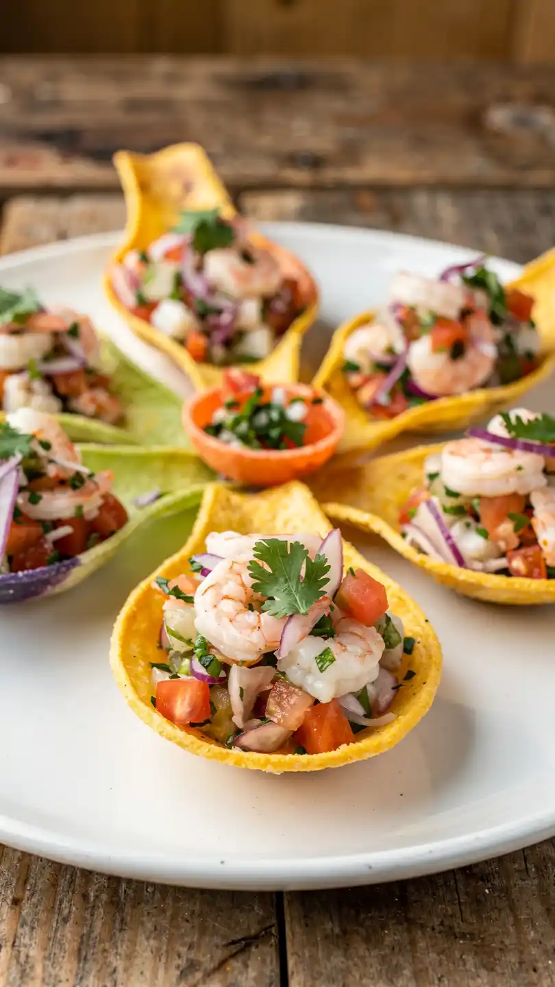 Mexican Appetizers Shrimp Ceviche Spoons