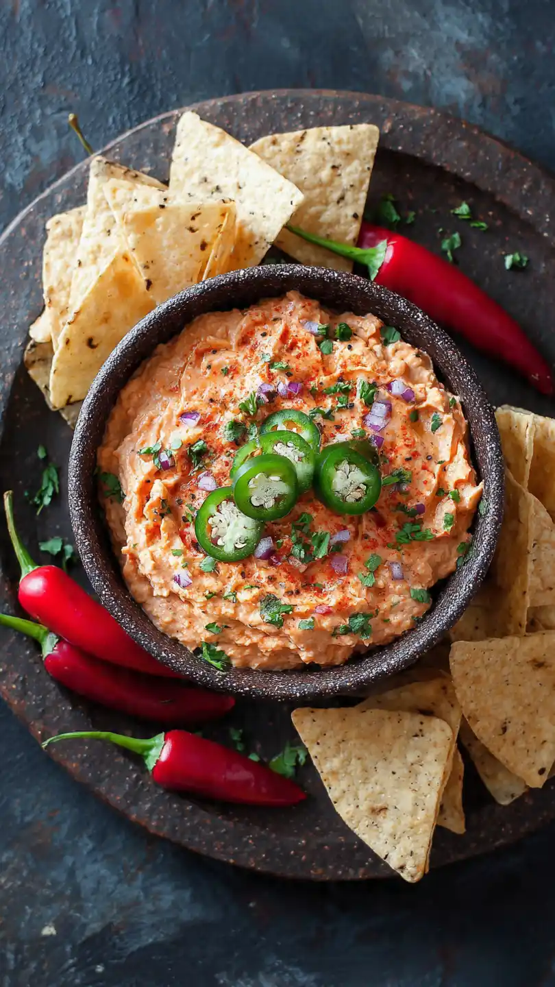 Mexican Appetizers with Refried Bean Dip