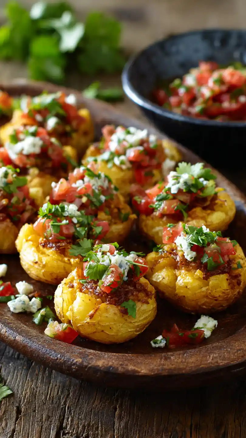 Mexican Appetizers with Smashed Potato Bites