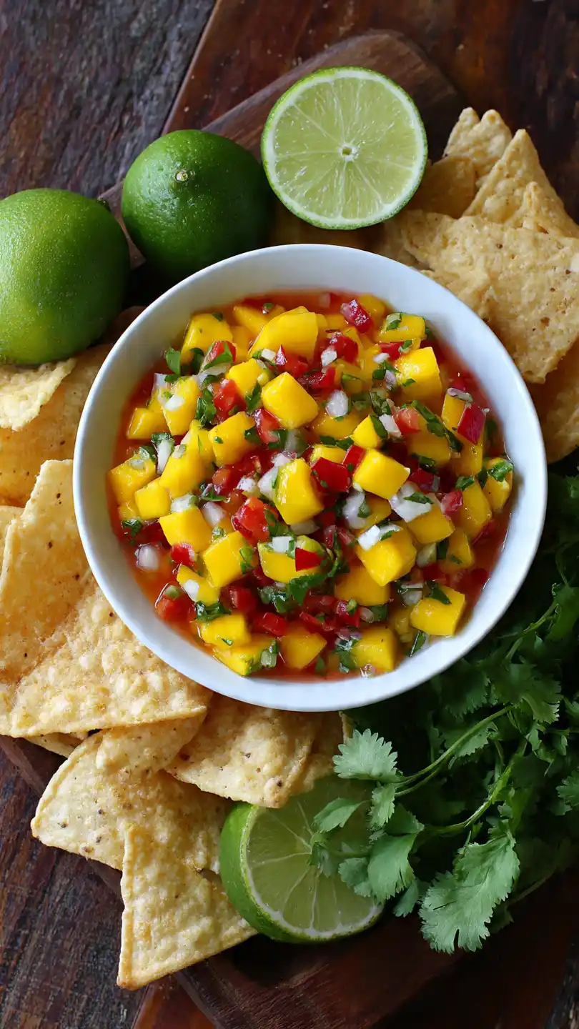 Mexican Appetizers with Zesty Mango Salsa
