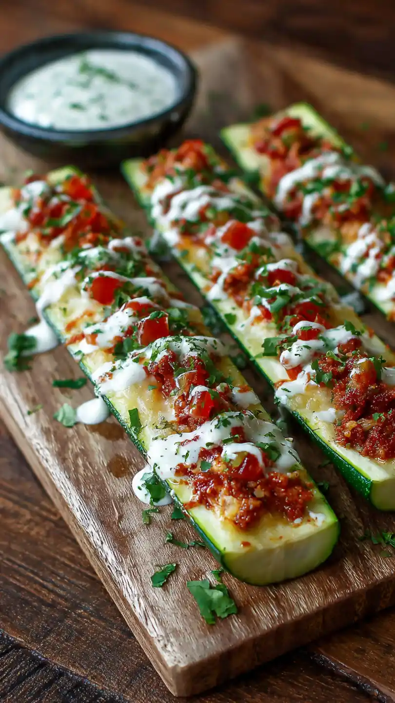 Mexican Appetizers with Zucchini Taco Boats