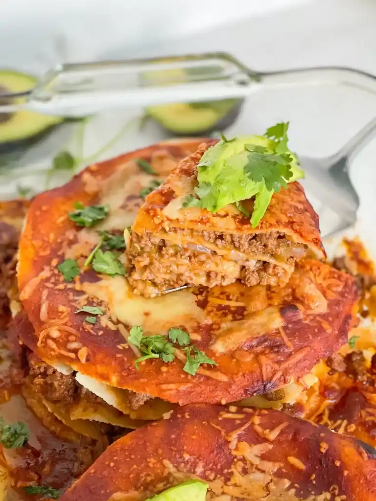 Mexican Casserole Beef Enchilada Stack