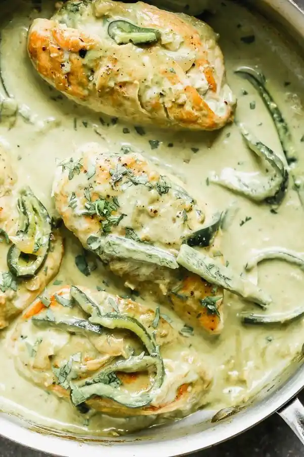 Mexican Casserole Creamy Poblano Chicken