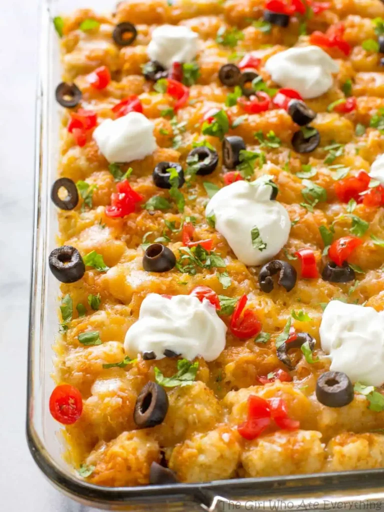 Mexican Casserole Taco Tater Tot Bake