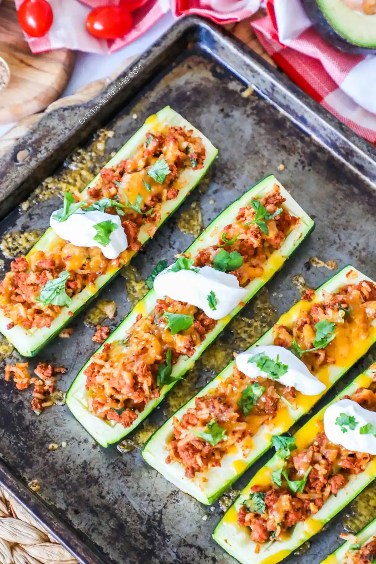 Mexican Casserole Zucchini Taco Boat Bake