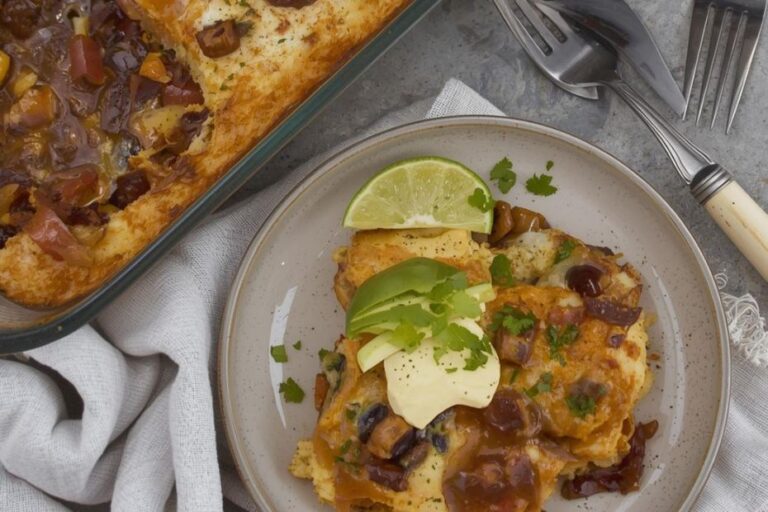 Mexican casserole with cornbread