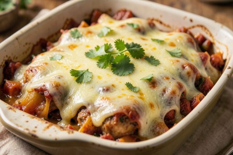 Mexican chicken enchilada casserole