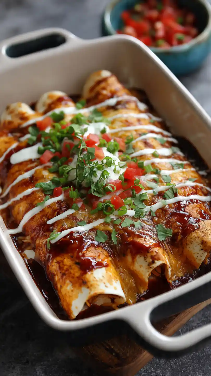 The Easiest Chicken Enchiladas